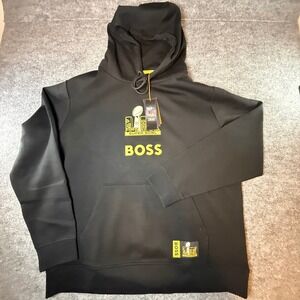 Hugo Boss x NFL Super Bowl LIX  Hoodie Black Gold Mens 3XL New With Tags